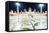 Sheikh Zayed Grand Mosque at Night, Abu Dhabi, United Arab Emirates, Middle East-Christian-Framed Stretched Canvas
