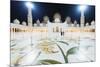 Sheikh Zayed Grand Mosque at Night, Abu Dhabi, United Arab Emirates, Middle East-Christian-Mounted Photographic Print