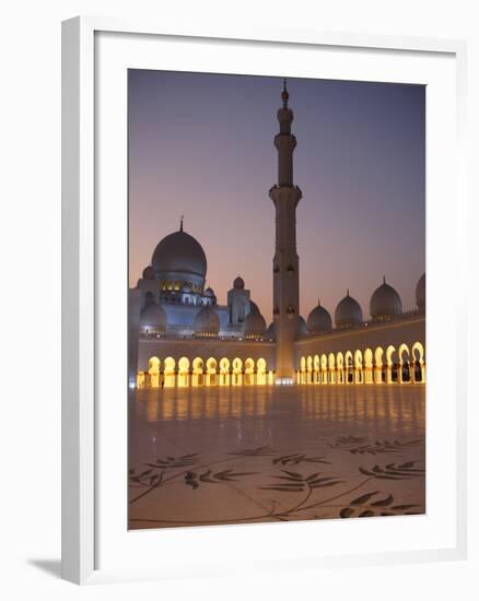 Sheikh Zayed Grand Mosque, the Biggest Mosque in the U.A.E., Abu Dhabi-null-Framed Photographic Print