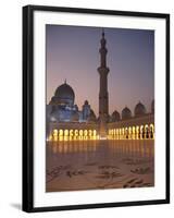 Sheikh Zayed Grand Mosque, the Biggest Mosque in the U.A.E., Abu Dhabi-null-Framed Photographic Print