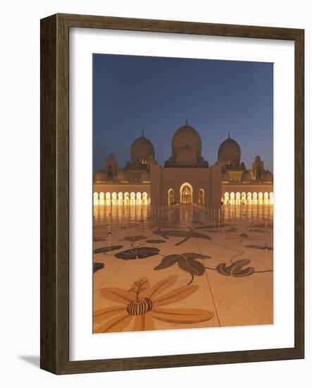 Sheikh Zayed Mosque, Abu Dhabi, United Arab Emirates, Middle East-Angelo Cavalli-Framed Photographic Print