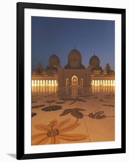 Sheikh Zayed Mosque, Abu Dhabi, United Arab Emirates, Middle East-Angelo Cavalli-Framed Photographic Print