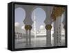 Sheikh Zayed Mosque, Abu Dhabi, United Arab Emirates, Middle East-Angelo Cavalli-Framed Stretched Canvas