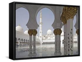 Sheikh Zayed Mosque, Abu Dhabi, United Arab Emirates, Middle East-Angelo Cavalli-Framed Stretched Canvas