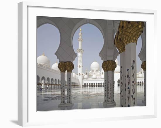 Sheikh Zayed Mosque, Abu Dhabi, United Arab Emirates, Middle East-Angelo Cavalli-Framed Photographic Print