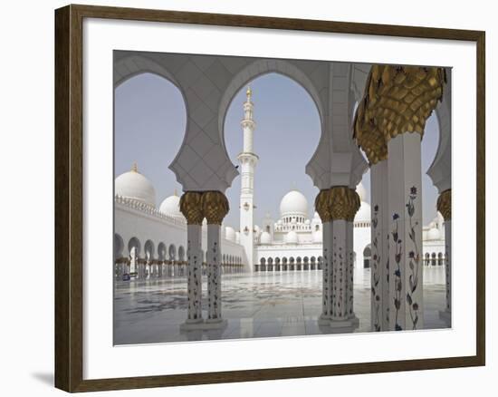 Sheikh Zayed Mosque, Abu Dhabi, United Arab Emirates, Middle East-Angelo Cavalli-Framed Photographic Print