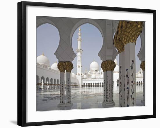 Sheikh Zayed Mosque, Abu Dhabi, United Arab Emirates, Middle East-Angelo Cavalli-Framed Photographic Print