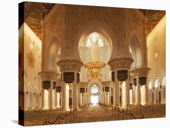 Sheikh Zayed Mosque, Abu Dhabi, United Arab Emirates, Middle East-Angelo Cavalli-Stretched Canvas