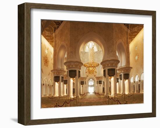 Sheikh Zayed Mosque, Abu Dhabi, United Arab Emirates, Middle East-Angelo Cavalli-Framed Photographic Print