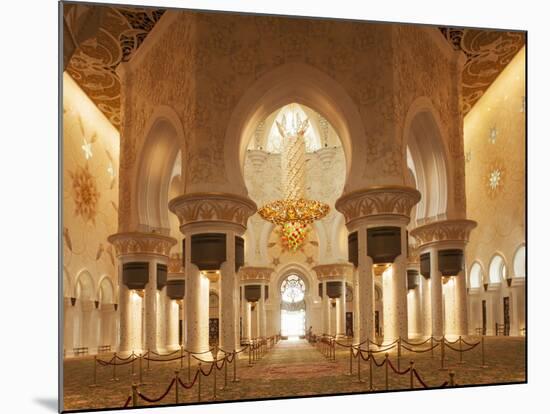 Sheikh Zayed Mosque, Abu Dhabi, United Arab Emirates, Middle East-Angelo Cavalli-Mounted Photographic Print