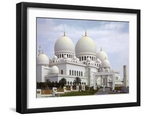 Sheikh Zayed Mosque, Abu Dhabi, United Arab Emirates, Middle East-Angelo Cavalli-Framed Photographic Print