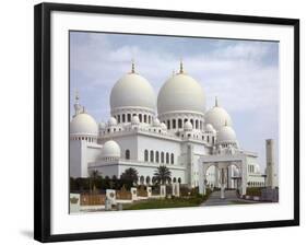 Sheikh Zayed Mosque, Abu Dhabi, United Arab Emirates, Middle East-Angelo Cavalli-Framed Photographic Print