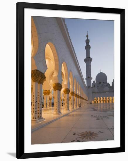 Sheikh Zayed Mosque, Abu Dhabi, United Arab Emirates, Middle East-Angelo Cavalli-Framed Photographic Print