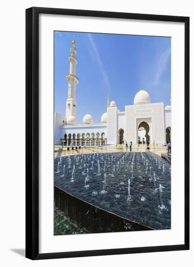 Sheikh Zayed Mosque, Abu Dhabi, United Arab Emirates, Middle East-Fraser Hall-Framed Photographic Print