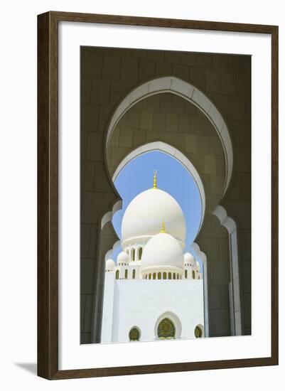 Sheikh Zayed Mosque, Abu Dhabi, United Arab Emirates, Middle East-Fraser Hall-Framed Photographic Print