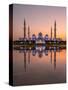 Sheikh Zayed Mosque (the Grand Mosque) reflected in a pool of water in Abu Dhabi-Dominic Byrne-Stretched Canvas