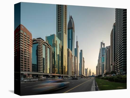 Sheikh Zayed Road, Downtown, Dubai, United Arab Emirates, Middle East-Ben Pipe-Stretched Canvas