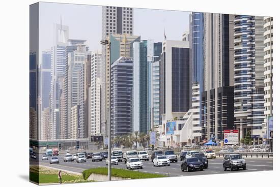 Sheikh Zayed Road, Dubai, United Arab Emirates, Middle East-Amanda Hall-Stretched Canvas