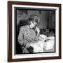 Sheila Responding to Her Letters-DR-Framed Photographic Print