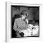 Sheila Responding to Her Letters-DR-Framed Photographic Print