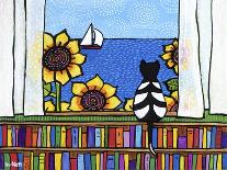 Girl Books Cats Reading Chair-Shelagh Duffett-Giclee Print