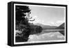 Shelburne, NH, View of Mts. Madison and Adams over the Androscoggin River-Lantern Press-Framed Stretched Canvas