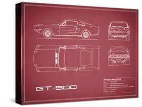 Shelby Mustang GT500-Maroon-Mark Rogan-Stretched Canvas