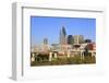 Shelby Pedestrian Bridge and Nashville Skyline, Tennessee, United States of America, North America-Richard Cummins-Framed Photographic Print