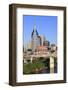 Shelby Pedestrian Bridge and Nashville Skyline, Tennessee, United States of America, North America-Richard Cummins-Framed Photographic Print