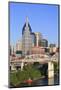 Shelby Pedestrian Bridge and Nashville Skyline, Tennessee, United States of America, North America-Richard Cummins-Mounted Photographic Print