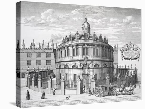 Sheldonian Theatre, Oxford, from Oxonia Illustrata, Published 1675-David Loggan-Stretched Canvas