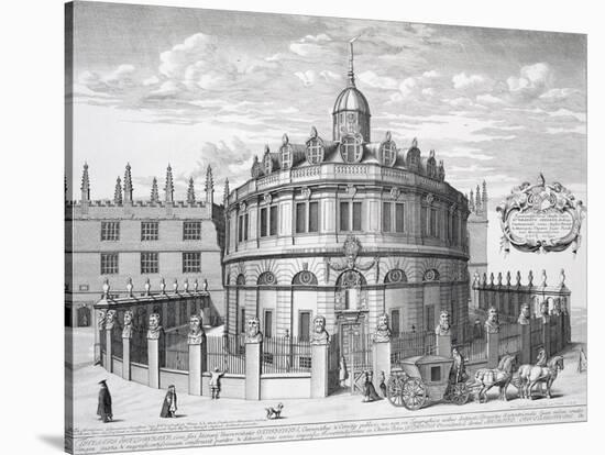 Sheldonian Theatre, Oxford, from Oxonia Illustrata, Published 1675-David Loggan-Stretched Canvas