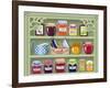 Shelf with Home-Made Preserved Jam-Milovelen-Framed Art Print