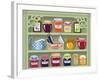 Shelf with Home-Made Preserved Jam-Milovelen-Framed Art Print