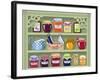 Shelf with Home-Made Preserved Jam-Milovelen-Framed Art Print