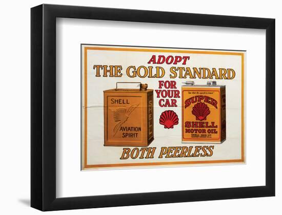 Shell-Adopt the Gold Standard-null-Framed Art Print