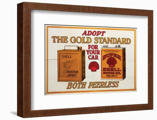 Shell-Adopt the Gold Standard-null-Framed Art Print