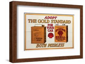 Shell-Adopt the Gold Standard-null-Framed Art Print