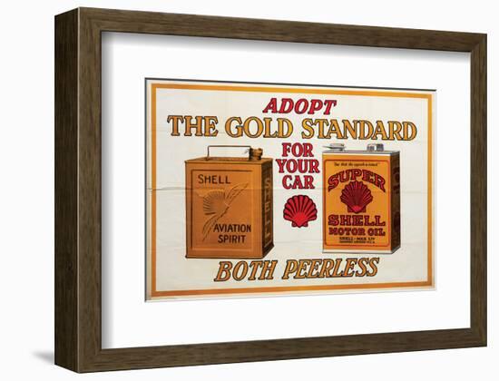 Shell-Adopt the Gold Standard-null-Framed Art Print