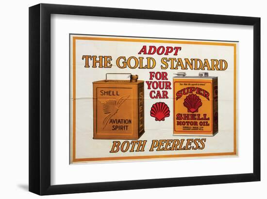 Shell-Adopt the Gold Standard-null-Framed Art Print