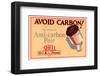 Shell Avoid Carbon-null-Framed Art Print