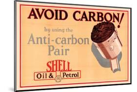 Shell Avoid Carbon-null-Mounted Art Print