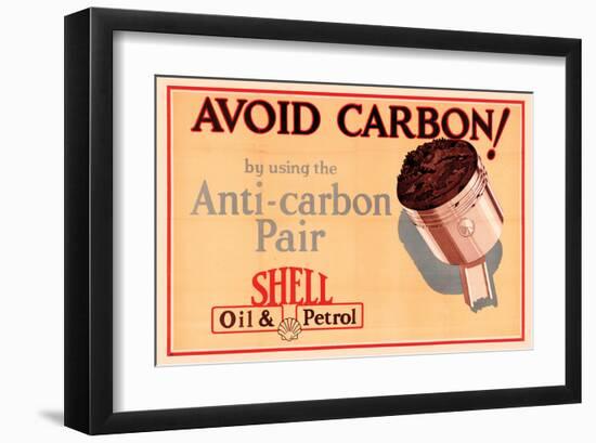 Shell Avoid Carbon-null-Framed Art Print