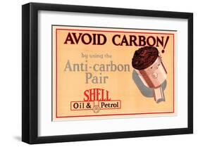 Shell Avoid Carbon-null-Framed Art Print