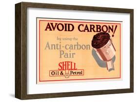 Shell Avoid Carbon-null-Framed Art Print