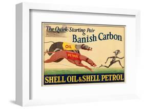 Shell Banish Carbon-null-Framed Art Print