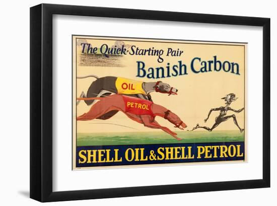Shell Banish Carbon-null-Framed Art Print