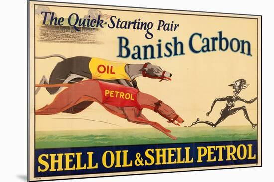 Shell Banish Carbon-null-Mounted Art Print