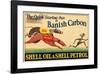 Shell Banish Carbon-null-Framed Art Print