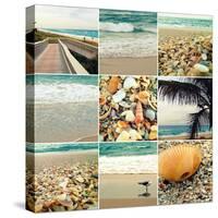 Shell Beach (9 Patch)-Lisa Hill Saghini-Stretched Canvas